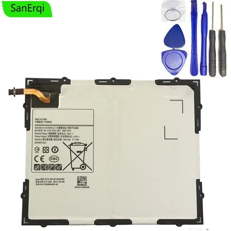 Для 7300 мАч EB-BT585ABE Сменный аккумулятор для samsung Galaxy Tablet Tab A 10,1 T580 SM-T585C T585 T580N+ Инструменты