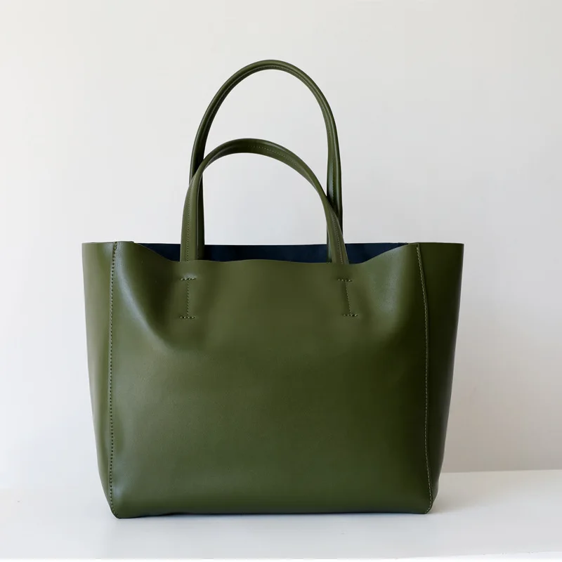 Large Army Green Новинка, брендовые роскошные сумки, женские сумки, дизайнерские сумки-тоут, женская сумка для покупок, натуральная кожа, композитная ручная сумка, Bolso Mujer - Цвет: Large Army Green