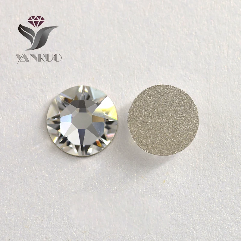 YANRUO 5A Crystal SW Rhinestone все размеры прозрачные стразы без горячей фиксации Кристаллы с плоской задней стороной сверкающие DIY украшения для дизайна ногтей стеклянные стразы