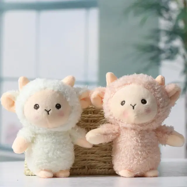 10cm Sheep Plush Toy Stuffed Doll Pendant Bag Animals Decorations Sheep Backpack Keychain Toys Children/GirlFriend Gift 2