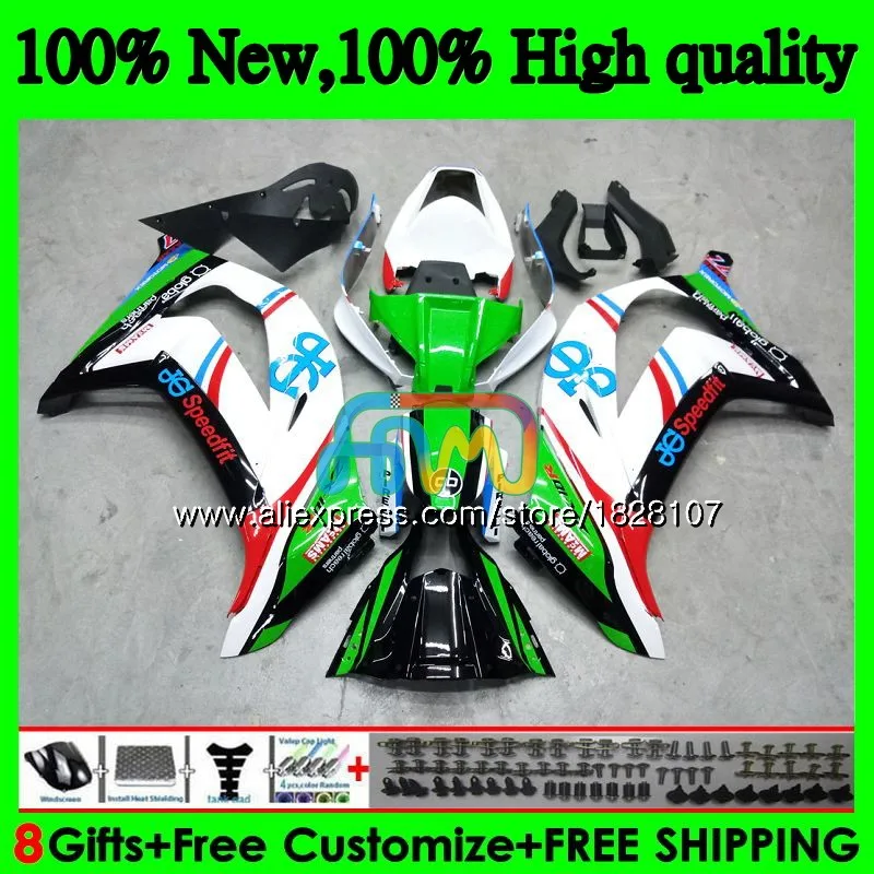Инъекции для KAWASAKI ZX-10R 1000CC ZX1000 ZX 10 сотрудников отдела исследований 26BS. 63 ZX 10R 1000 ZX10R 16, 17, 18, OEM Обтекатели зеленого цвета фабрики