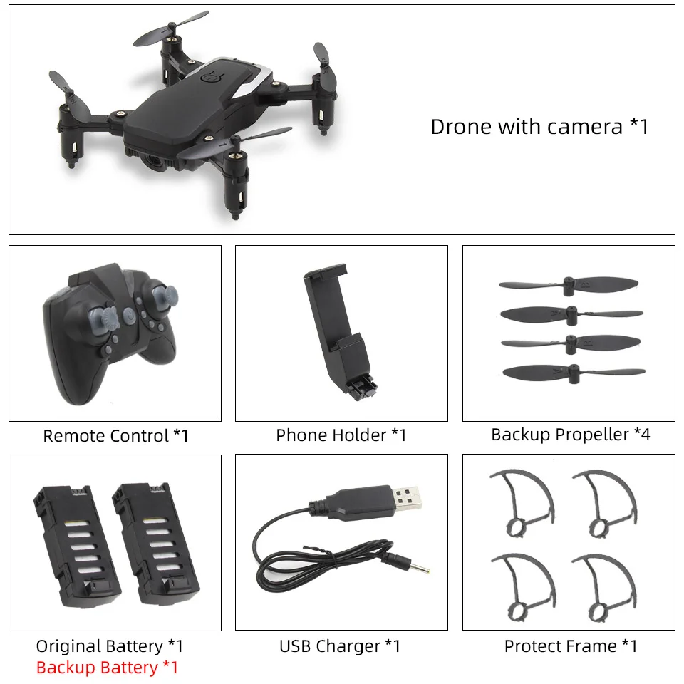 Lanbird мини Радиоуправляемый Дрон с камерой FPV Wifi Пульт дистанционного управления Квадрокоптер мини игрушка Дети Дроны для начинающих Вертолет vs E61 S9W - Цвет: 606 black add 1B