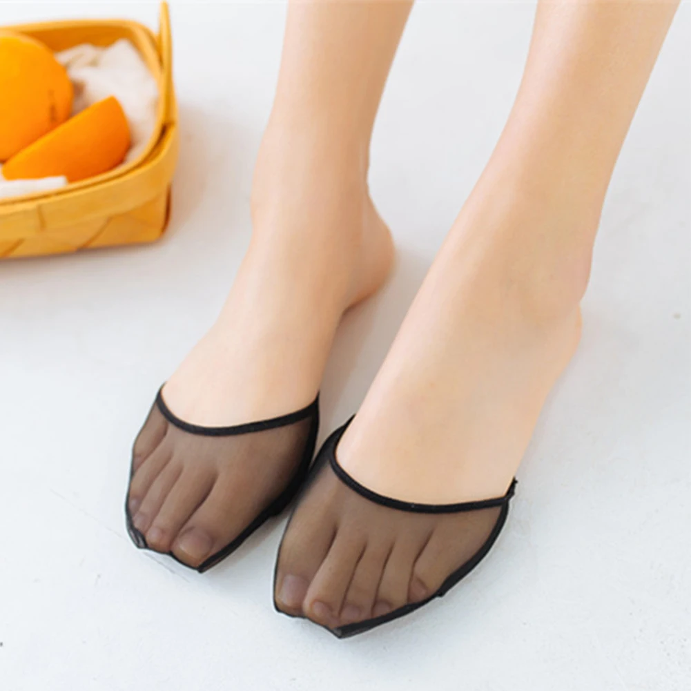 

Women Forefoot Peds Useful Invisible Liner Toeless Heelless Pain Relief Slip Resistant Toe Pads Foot Care Half Yard Summer Socks