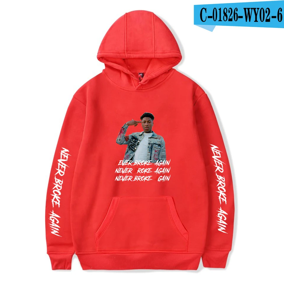 YoungBoy Never Broke agne хип-хоп Толстовка для мужчин/женщин Хлопок Весна Осень мужские толстовки с принтом Повседневная Толстовка - Цвет: red