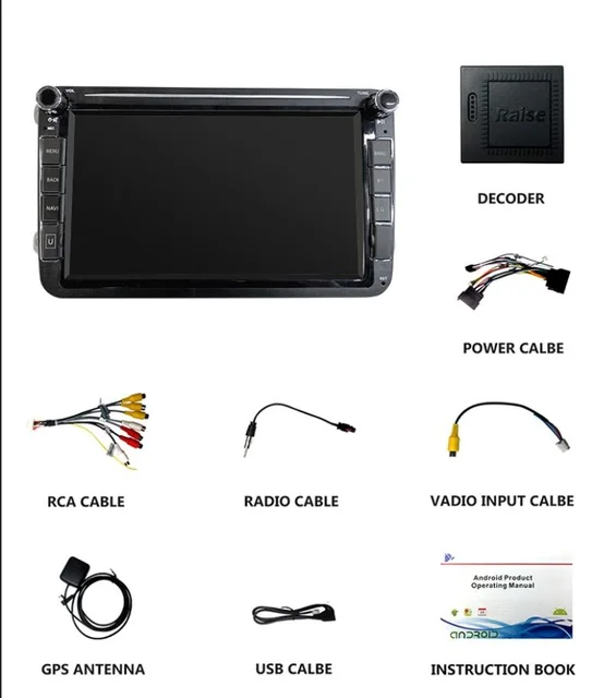 2din HD 8inch Car Radio Android Car Video Player GPS WIFI Bluetooth Navigation For VOLKSWAGEN Passat Skoda Car Stereo 5