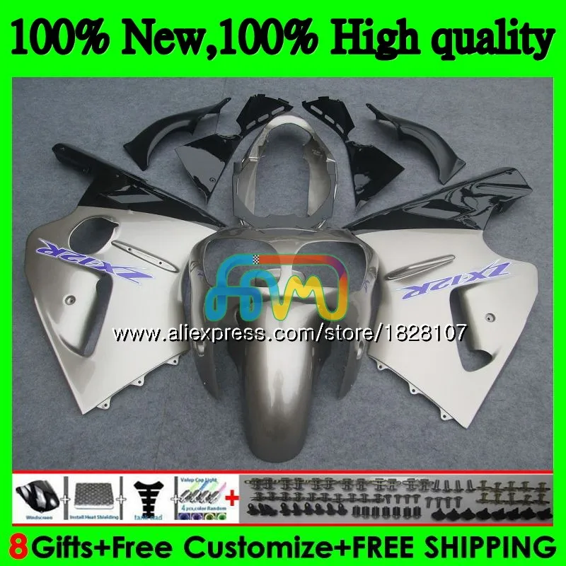 No. 1 Инъекции для KAWASAKI ZX1200 ZX 12R 1200CC ZX-12R 23BS. 20 ZX12R 02 03 04 05 запас серебристо-06 2002 2003 2004 2005 2006 обтекатели - Цвет: No. 1