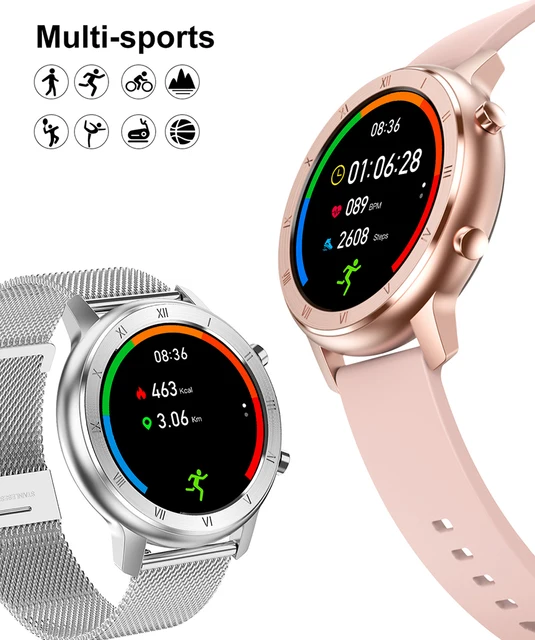 Full Touch Smart Watch Women IP68 Waterproof Bracelet ECG Heart Rate Monitor Sleep Monitoring Sports Smartwatch For Ladies 6