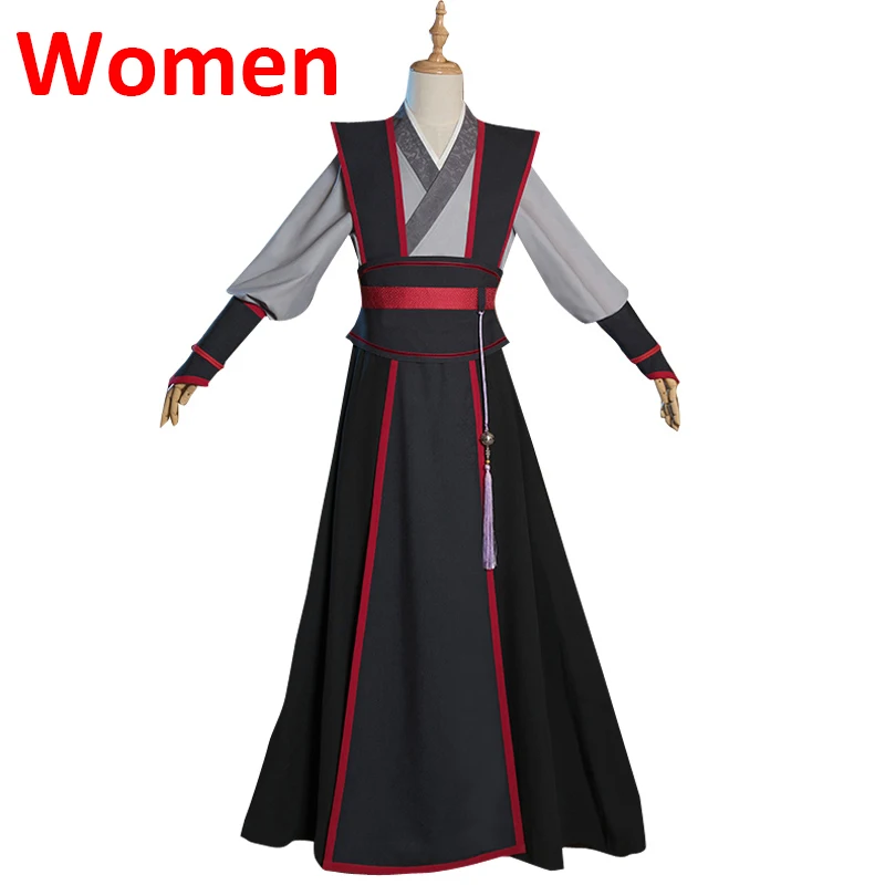 Women Wei Wuxian костюм аниме для косплея Grand Demon Master культивирование Косплей Mo Dao Zu Shi мужской костюм на Хэллоуин и парик - Цвет: Women
