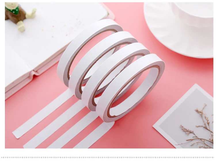 12m Double Sided Adhesive Tape 8/10/12mm cinta doble cara adhesiva White Super Strong Self-adhesive Tape DIY Crafts Stationery