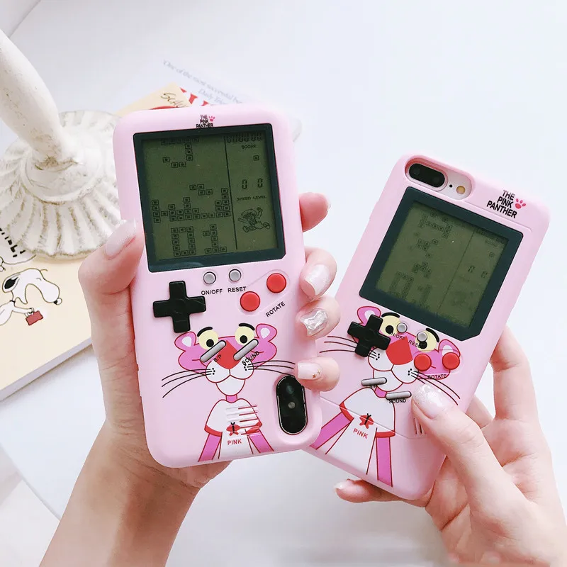 

Online Celebrity Pink Panther Game Console iPhone X Phone Case Women's Popular Brand Iphone7Plus Relaxation Decompression 6s Nos