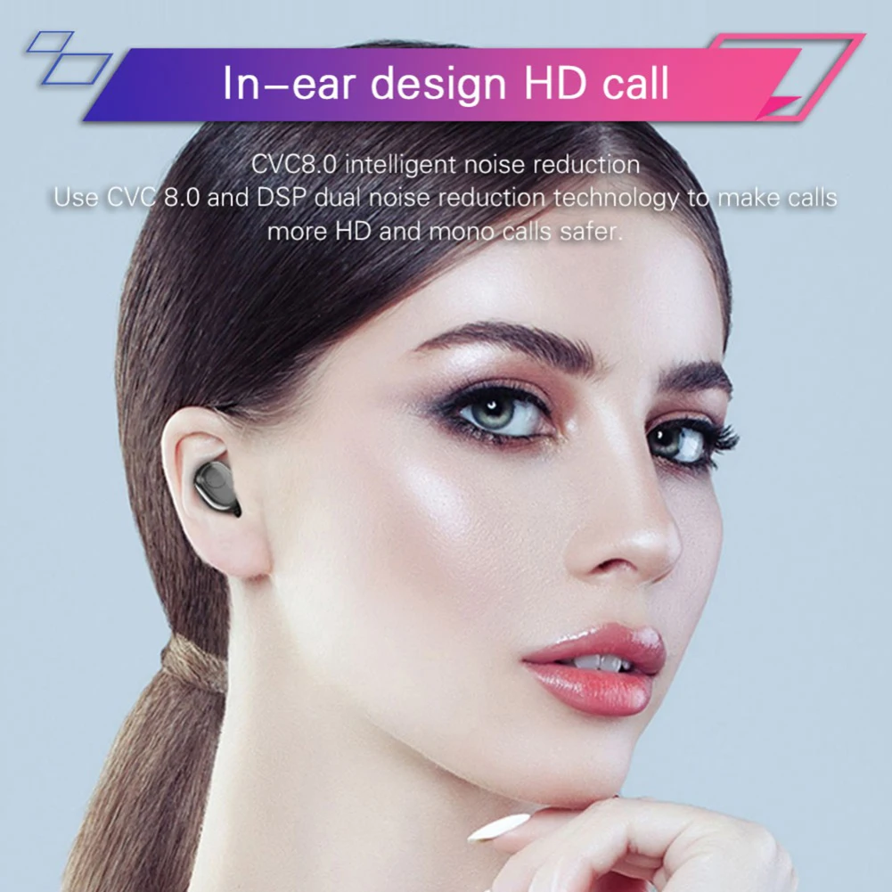 G6S Portable Wireless Bluetooth Stereo Sports In-Ear Earphones with Charging Box