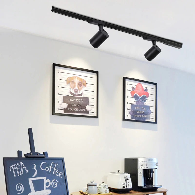 Рельсовая лампа светодиодный Трековый светильник алюминиевый потолочный