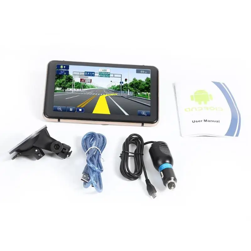 7 дюймов Android gps навигация Автомобильный видеорегистратор Камера Sat Nav Bluetooth WiFi AV-IN карта Sat Nav грузовик gps навигаторы автомобильные