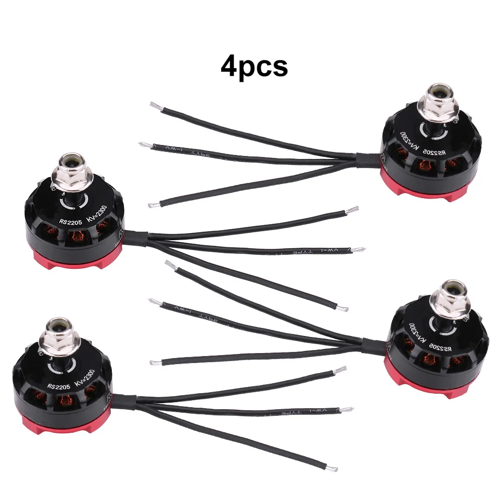 4 шт. RS2205 2300KV CW/CCW бесщеточный двигатель Весна 30A для RC гоночных квадрокоптеров