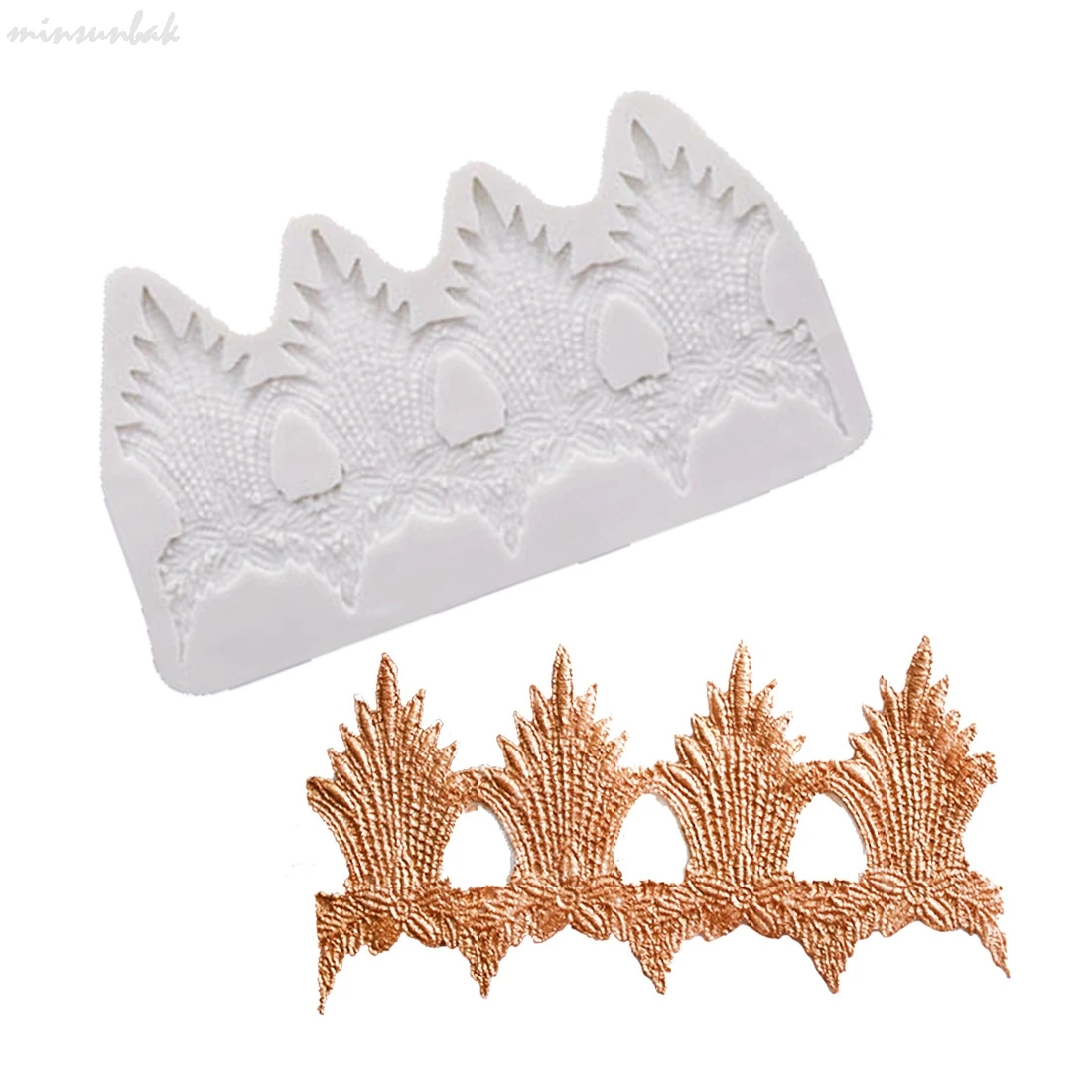Minsunbak Европейский-Стиль декоративный шнурок мат Fondant (сахарная) торт силиконовая