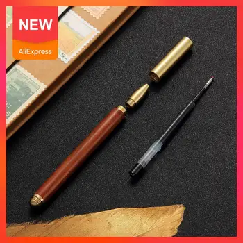 

Vintage Brass Sandalwood Commercial Pen Wooden Pen Office Gifts Writing School Stationery Gel Supplies Pen Pen O0K9