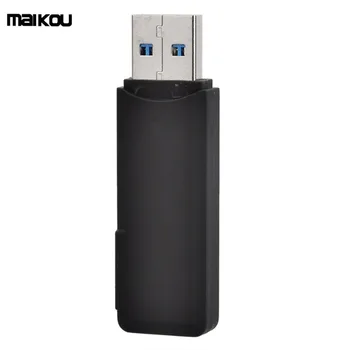 

Maikou USB 3.0 Memory Card Reader With 2 Slots 5Gbps Super Speed Card Reader With Cap for SDXC SD TF Micro SD Card
