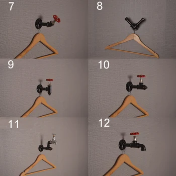 

1pc Water Pipe Shape Coat Display Rack Urban Industrial Style Iron Wall Hooks Hanging Coat Clothes Decorative