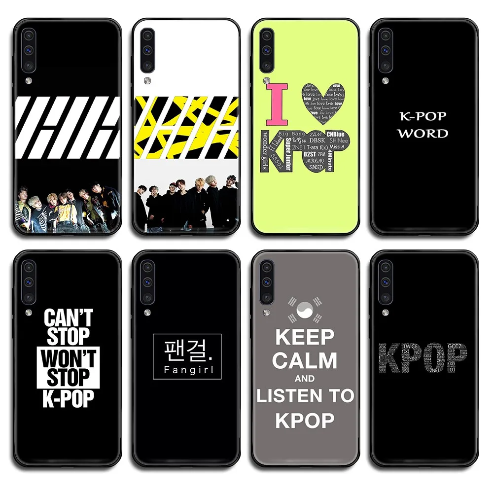 Корея kpop Мальчики команда оболочка черный чехол для телефона Корпус Samsung Galaxy A C Note