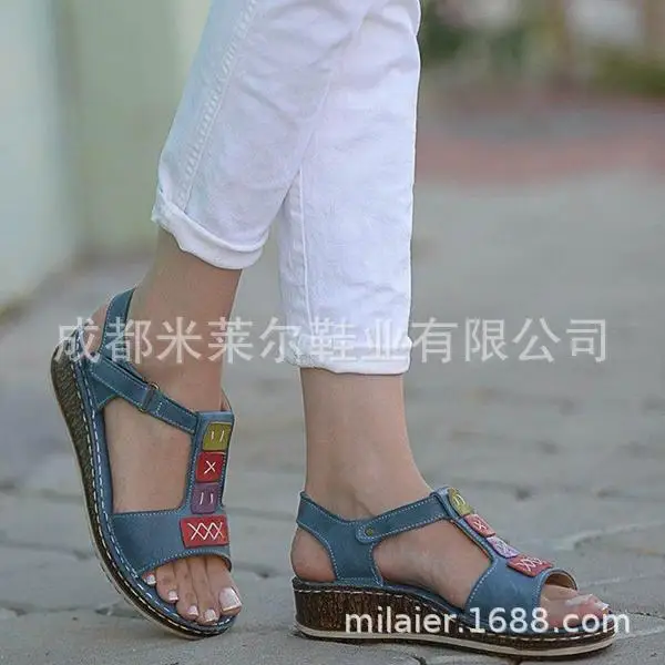 

Separate Station New Style 2019 Summer Fish Mouth Casual WOMEN'S Sandals Buckle Sandal Boots Low Heel WOMEN'S Shoes