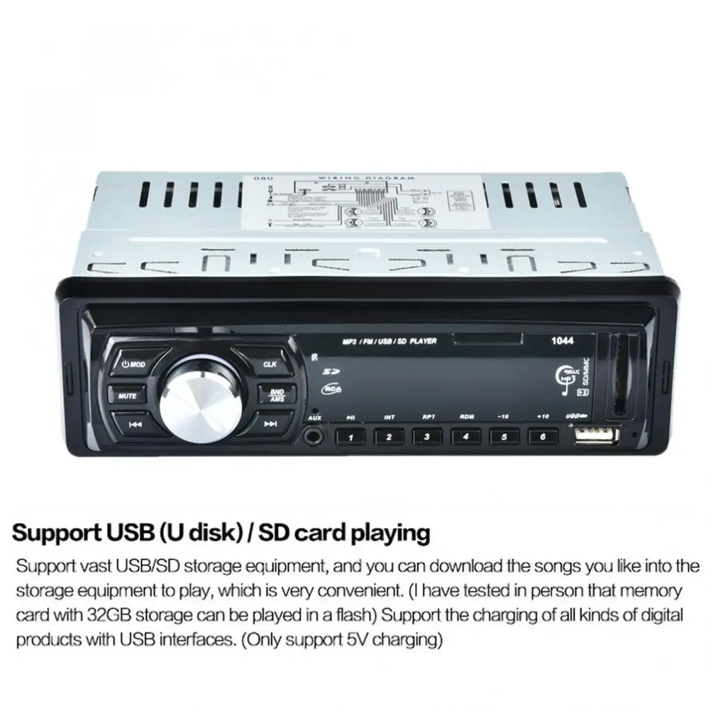 Универсальный автомобильный Аудиомагнитола 50Wx4 usb MP3-плеер 12 В fm-радио приемник светодиодный стерео дисплей SD USB mp3 WMA радио Музыкальный плеер