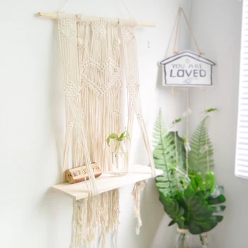 

1pcs Tapestry Pendant Handmade Woven Tapestries Hanging Ornaments Wedding New Year Party Home Wall Decor Supplies Tapestry