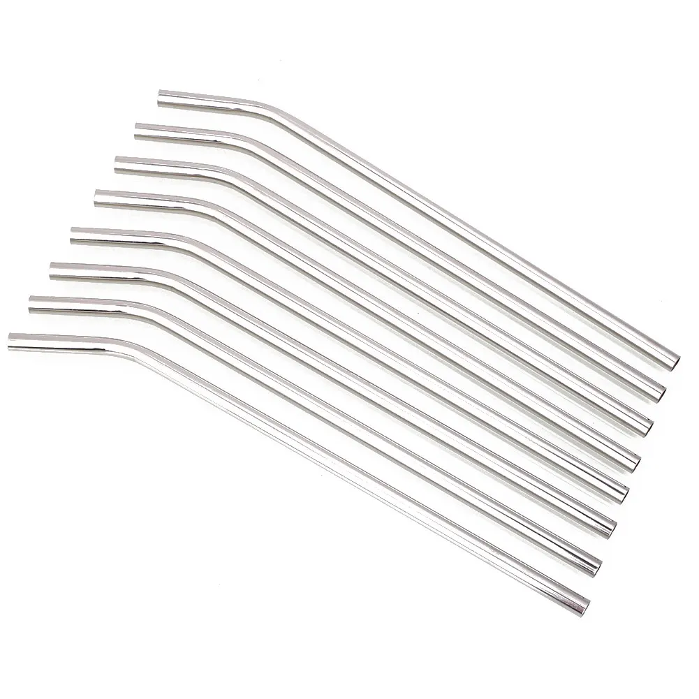 Steel Straws Straws+Brush Reusable Reusable Yetiparts 8pcs 8pcs Dringking Party Cleaner Juice Straw Drinking Durable Metal