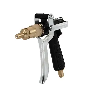 

Durable Nozzle 15.5*14*2.5CM Metal High Pressure Lawn Washing Gun Water Gun Sprayer Black Aluminium Alloy Garden Watering