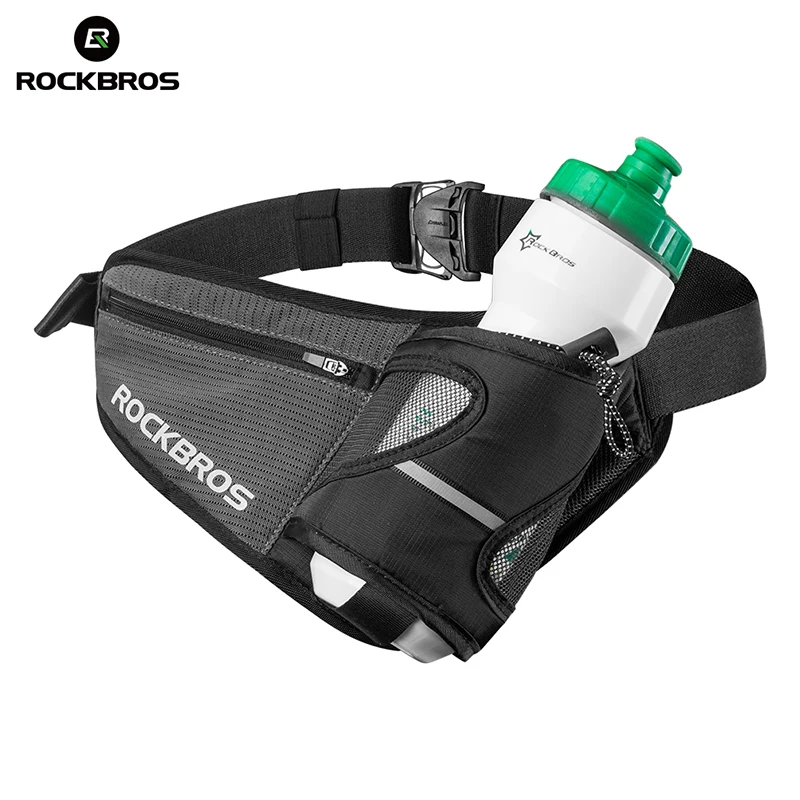 

ROCKBROS Reflective Climbing Sport Bags Water Bottle Belt Bag Softback Hiking Camping Cycling Travel Fitness Running Waist Bag