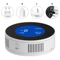 Détecteur de fuite d'air intérieur, alarme intelligente Tuya WiFi pour cuisine prise EU/US/AU/UK 