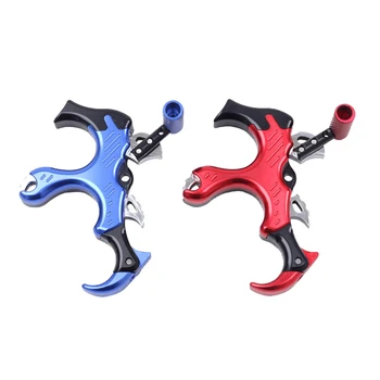 

Archery Steel 4 Finger Grip Caliper Arrow Release Aids for Compound Bow Hunting Shooting