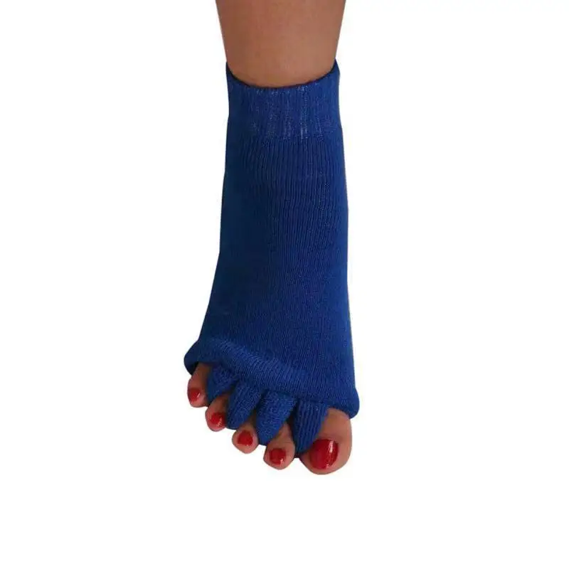 Royal blue 1 пара носков, Размеры носки с пятью раздельными пальцами ортопедические разделители для пальцев стопы Корректор для большого пальца стопы Корректор ортопедический - Цвет: Royal blue