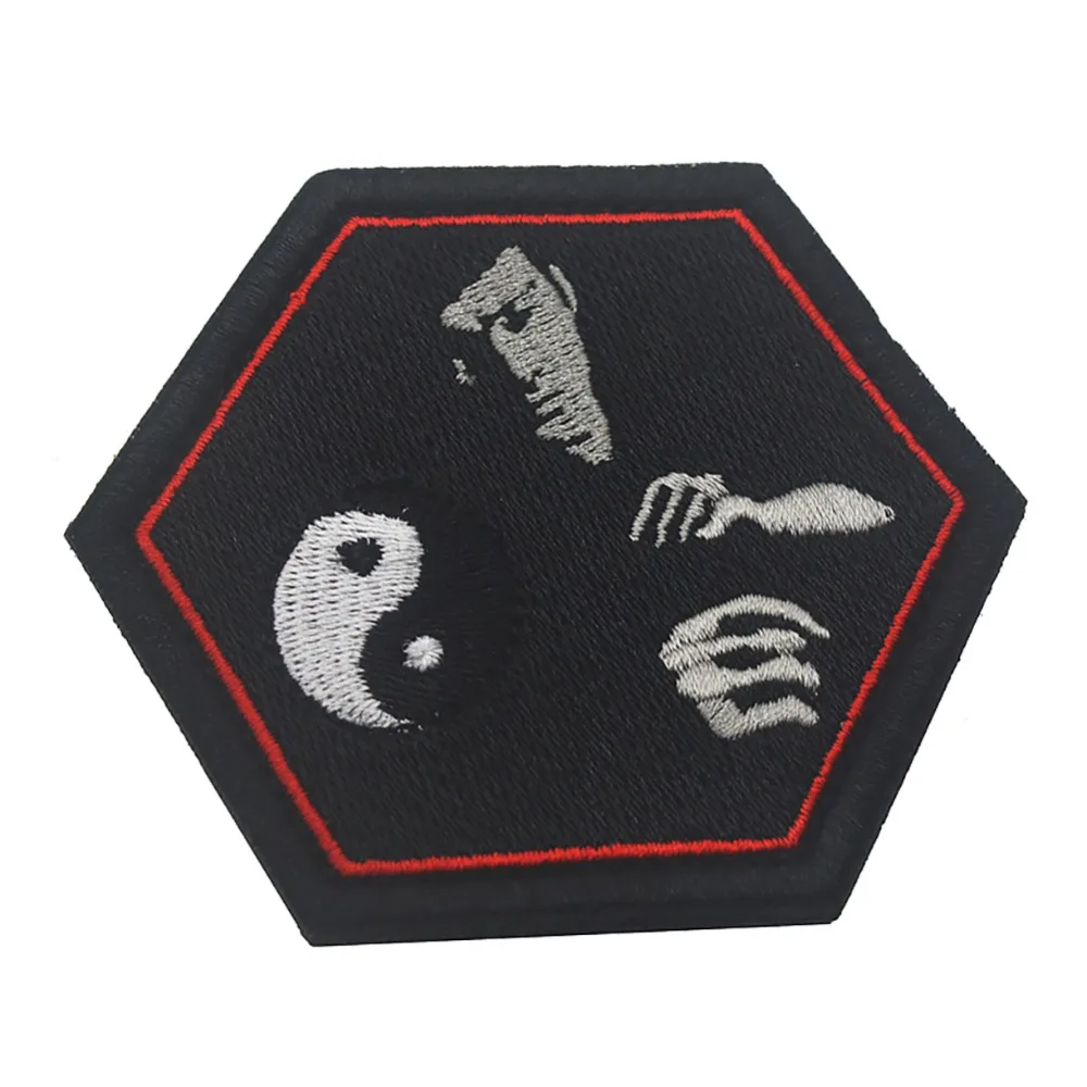 1pc Portable reusable Bruce Lee's morale embroidery badge DIY Apparel Armband Clothes Backpack Hat Patch