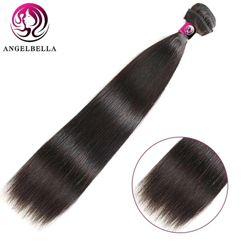 

Angelbella Wholesale Price 1 Bundle Peruvian Hair Pure Human Remy Hair Natural Black Color Straight Human Hair For Black Beauty