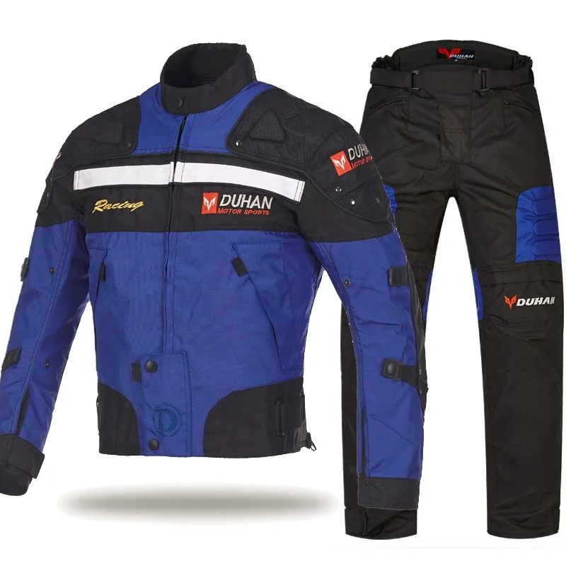 Blue suit DUHAN, moto rcycle, всесезонные куртки и штаны, костюм, moto rcycle racing, moto Oxford, куртка, брюки, moto cross, костюм, одежда - Цвет: Blue suit