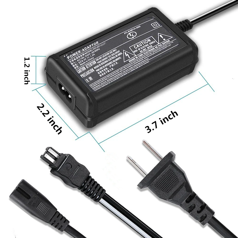 AC-L200 AC Мощность адаптер Зарядное устройство Комплект для Sony Handycam DCR-SX40, DCR-SX41, DCR-SX44, DCR-SX45, DCR-SX60, DCR-SX63, DCR-SX65, DCR-DVD7