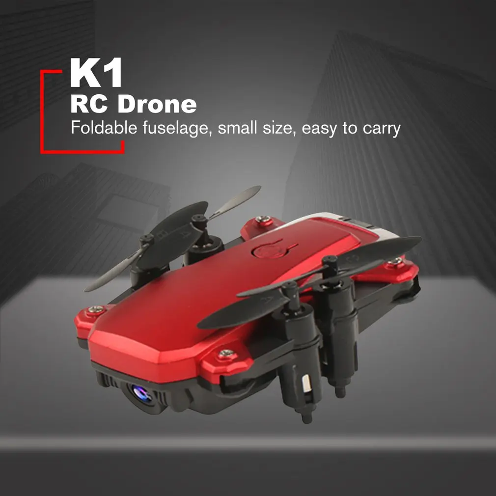 Новое обновление K1 мини складной Wi-Fi FPV Радиоуправляемый Дрон с HD камерой RC вертолет самолет высота удержания воздушные видео игрушки для детей