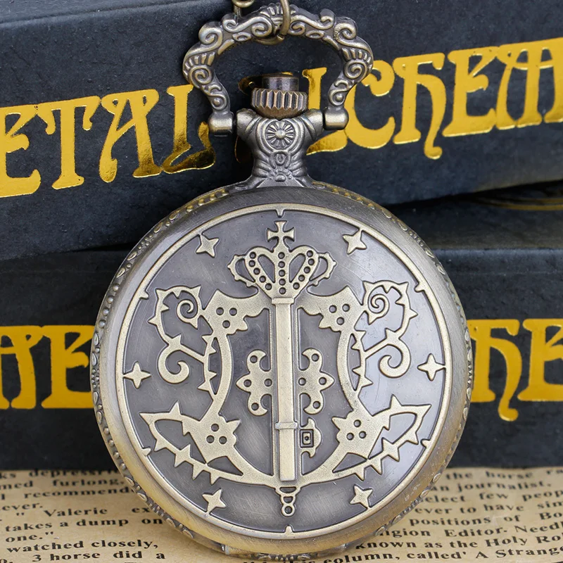 

Steampunk Vintage Quartz Pocket Watch Engraved Pattern Necklace Pendant Women Men Gifts