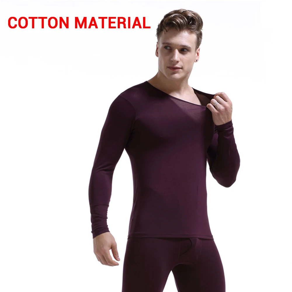 Cotton-Wine RED Мотоциклетный комплект термобелья, Мужская мотоциклетная куртка+ штаны, длинные рукава, подштанники, сохраняющие тепло, L-3XL, 7 цветов, для зимы и осени - Цвет: Cotton-Wine RED