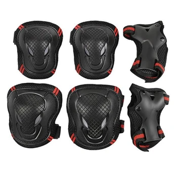 6 Pcs Knie Elleboog Brace Set Verstelbare Botsingen Schaatsen Roller Blade Kniebrace Elleboog Brace Voor Volwassenen 6 Pcs Knie Elleboog Brace Set Verstelbare Botsingen Schaatsen Roller Blade Kniebrace Elleboog Brace Voor Volwassenen