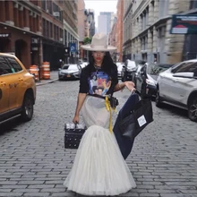 Новое поступление, юбка-годе с высокой талией, сексуальное с раструбом, длинная фатиновая юбка на молнии, стильная Свадебная юбка на заказ