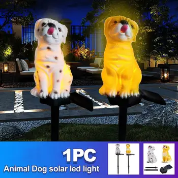 

Waterproof Solar Power LED Light Garden Path Yard Lawn Dog Animal Ornament Lamp Outdoor Decor Garden Statues