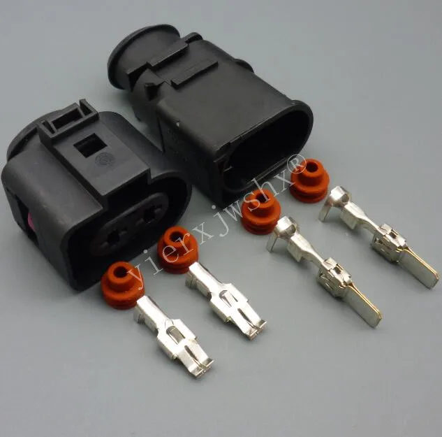 Yierxjwshx 2 Pin 6.3mm Auto plug Sealed Fuel Lnjection Connector Housing 1J0973752 For VW Toyota Honda Hyundai Elantra 1J0973852 |