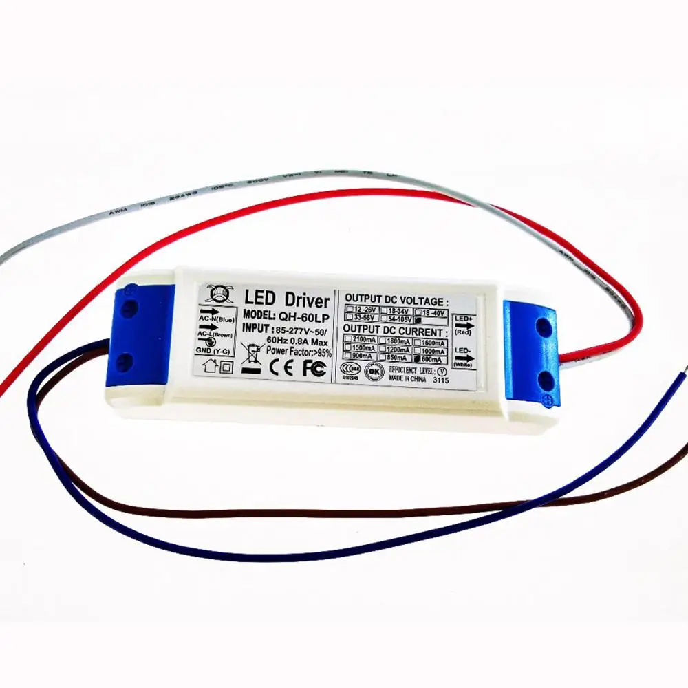 6 30x3W 600mA светодиодный трансформатор источник питания 10 18x3w вход 85 265V Выход 18 105V