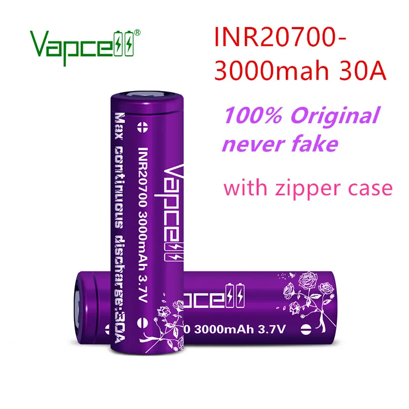 Vapcell INR20700 3,7 V molicel 20700 3000mah 30A аккумулятор высокоэнергетический литий-ионный аккумулятор 1 доллар купон