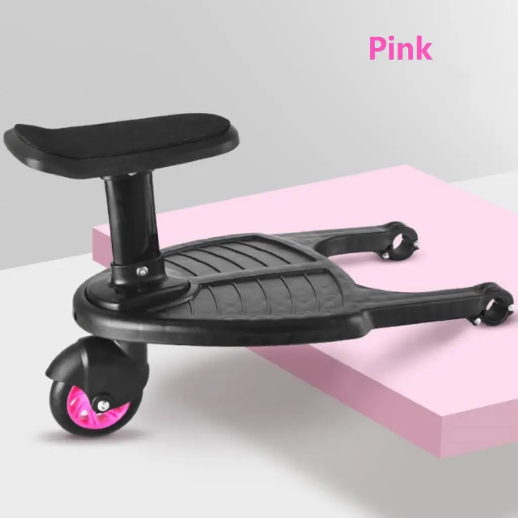 Baby Stroller Buggy Board with Seat Kids Child Pram Wheel Standing Board Pedal