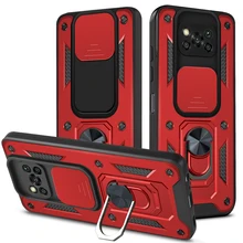 Funda Poco X3 NFC Pro Case Camera Protection Phone Case Xiaomi Poco X3 M3 Pro F3 X3NFC X3Pro Shockproof Armor Ring Stand Covers