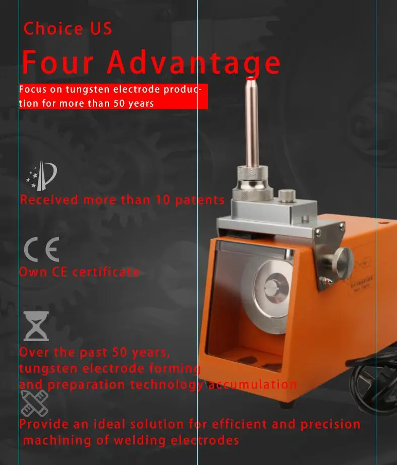 WQTB Tungsten Electrode Grinder Fo Tig Rods Grinder Machine Tungsten