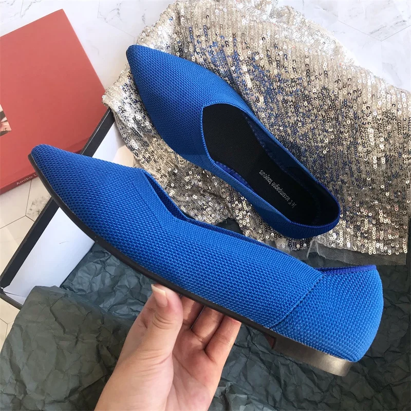 Женские весенние повседневные туфли Мэгги Уокер разноцветные вязаные на мягкой