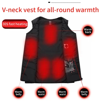

Carbon Fiber Hiking Adults Washable Keep Warm 3 Temperature Levels Riding Outdoor Camping Electric Heated Vest USB Heating Solid